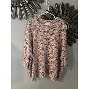 LOFT Lou & Grey Space Dye Confetti Chunky Knit Oversized Sweater XS/S